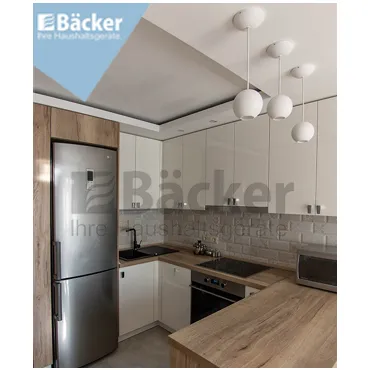 Кухня для городской квартиры K4-modern белый сахар