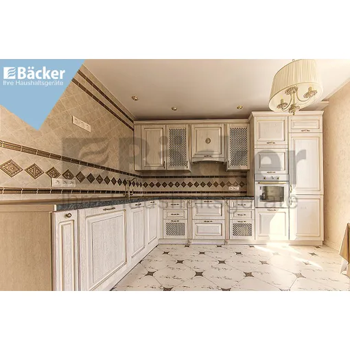 Кухня для городской квартиры K7-classic белое золото