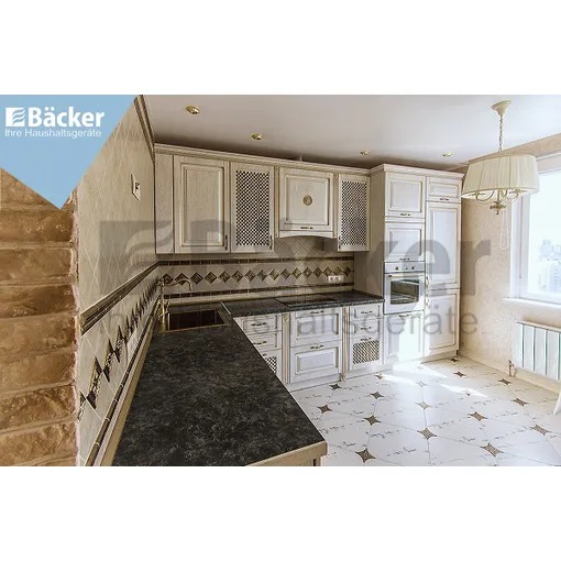 Кухня для городской квартиры K7-classic белое золото