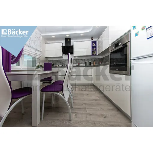 Кухня для городской квартиры K8-modern белый лёд