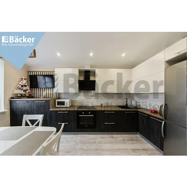 Кухня для городской квартиры K10-modern тёмный графит