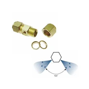 Соединитель резьбовой под трубку высокого давления 3/8 дюйма с адаптером под резьбу 10/24 дюйма на две форсунки
