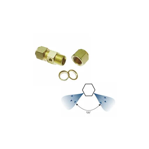 Соединитель резьбовой под трубку высокого давления 3/8 дюйма с адаптером под резьбу 10/24 дюйма на две форсунки