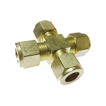 Крестовина соединительная резьбовая под трубку высокого давления 3/8 дюйма