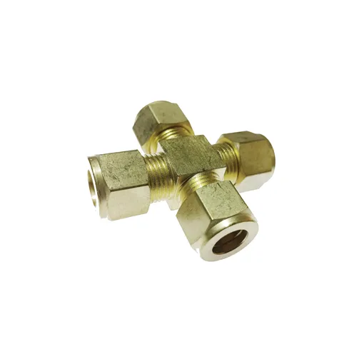 Крестовина соединительная резьбовая под трубку высокого давления 3/8 дюйма